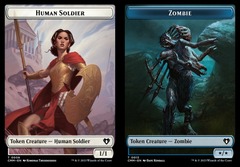 Human Soldier (0006) // Zombie (0013) Double-Sided Token